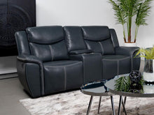 Load image into Gallery viewer, Sloane - Upholstered Padded Arm Reclining Loveseat - Blue