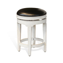 Load image into Gallery viewer, Carriage House - Swivel Stool - White / Dark Brown
