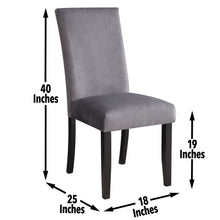 Load image into Gallery viewer, Napoli - Velvet Side Chair (Set of 2) - Gray