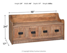 Load image into Gallery viewer, Garrettville - Brown - Storage Bench