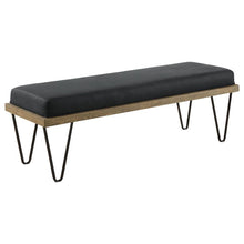 Load image into Gallery viewer, Chad - Denim Upholstered Accent Bench - Dark Blue