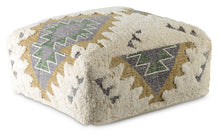 Load image into Gallery viewer, Lyssa - Jacquard Fabric Printed Pouf - Beige
