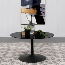 Load image into Gallery viewer, Ganso - Round Metal Coffee Table With Tempered Glass Top - Black