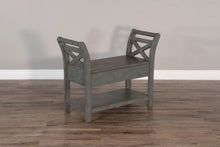 Load image into Gallery viewer, Ranch House - Accent Bench With Storage - Dark Gray / Blue