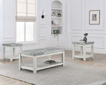 Load image into Gallery viewer, Canova - 3 Piece Gray Marble Table Set - White