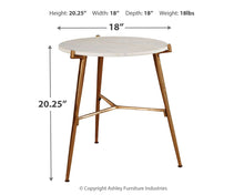 Load image into Gallery viewer, Chadton - White / Gold Finish - Accent Table