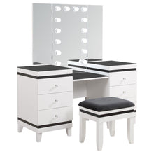 Load image into Gallery viewer, Talei - 6-Drawer Vanity Set With Lighting - Black And White