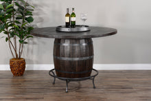 Load image into Gallery viewer, Homestead - Round Pub Table With Wine Barrel Base - Dark Brown