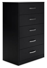 Load image into Gallery viewer, Finch - Black - Five Drawer Chest - 46&quot; Height