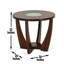 Load image into Gallery viewer, Rafael - End Table With Cracked Glass - Brown