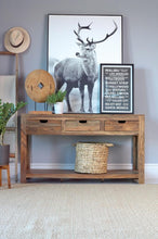 Load image into Gallery viewer, Esther - 3-Drawer Wood Console Table - Natural Sheesham