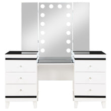 Load image into Gallery viewer, Talei - 6-Drawer Vanity Set With Lighting - Black And White