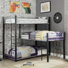 Load image into Gallery viewer, Aubrey - Twin Triple Decker Bed - Sand Black