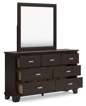 Load image into Gallery viewer, Covetown - Dark Brown - Dresser And Mirror