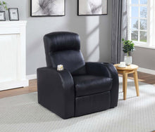 Load image into Gallery viewer, Cyrus - Upholstered Track Arm Recliner - Black