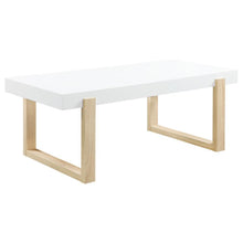 Load image into Gallery viewer, Pala - Rectangular Coffee Table - White High Gloss And Natural