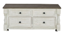 Load image into Gallery viewer, Havalance - White / Gray - Lift Top Cocktail Table with Storage Drawers