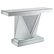 Load image into Gallery viewer, Amore - Mirrored Acrylic Entryway Sofa Console Table - Silver