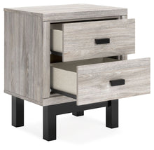 Load image into Gallery viewer, Vessalli - Black / Gray - Two Drawer Nightstand