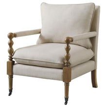 Load image into Gallery viewer, Dempsy - Upholstered Accent Chair With Casters - Beige