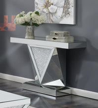 Load image into Gallery viewer, Amore - Mirrored Acrylic Entryway Sofa Console Table - Silver