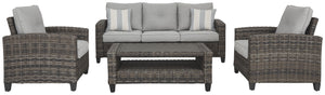 Cloverbrooke - Gray - Sofa, Chairs, Table Set (Set of 4)