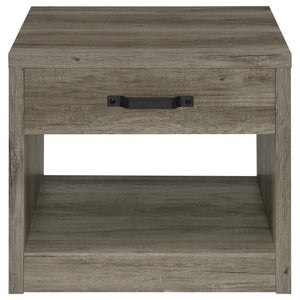 Felix - 1-Drawer Engineered Wood Side End Table - Gray Driftwood