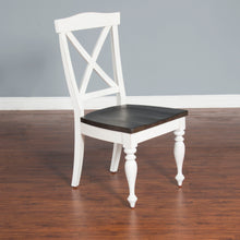 Load image into Gallery viewer, Carriage House - Crossback Chair - White / Dark Brown