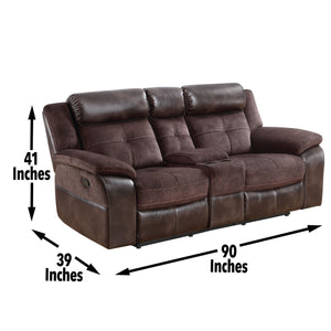 Pueblo - Manual Recliner Console - Dark Brown