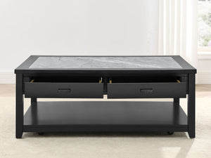 Garvine - Sintered Stone Coffee Table - Black