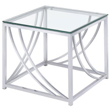 Load image into Gallery viewer, Lille - Square Glass Top Side End Table - Chrome