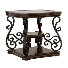 Load image into Gallery viewer, Laney - 1-Shelf Glass Top Rectangular End Table - Deep Merlot