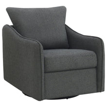 Load image into Gallery viewer, Madia - Upholstered Sloped Arm Swivel Glider Chair - Charcoal