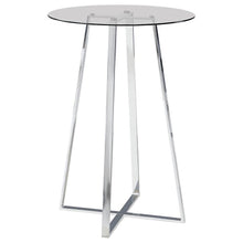 Load image into Gallery viewer, Zanella - Round Glass Top Bistro Bar Table - Chrome