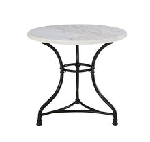 Load image into Gallery viewer, Claire - White Marble Top Round - White