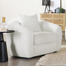 Load image into Gallery viewer, Isabella - Faux Sheepskin Upholstered Accent Chair Natural - Ivory