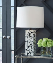 Load image into Gallery viewer, Macaria - White / Black - Marble Table Lamp