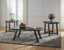Load image into Gallery viewer, Noorbrook - Black / Pewter - Occasional Table Set (Set of 3)