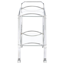 Load image into Gallery viewer, Shadix - 2-Tier Rectangular Glass Shelf Metal Bar Cart - Chrome