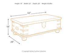 Load image into Gallery viewer, Carynhurst - White Wash Gray - Lift Top Cocktail Table