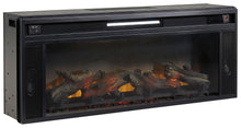 Load image into Gallery viewer, Foyland - Black / Brown - 83&quot; TV Stand With Electric Infrared Fireplace Insert