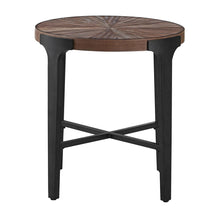 Load image into Gallery viewer, Chevron - Round End Table - Brown