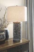 Load image into Gallery viewer, Dayo - Gray / Gold Finish - Metal Table Lamp