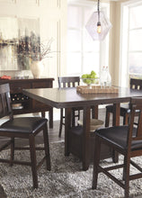Load image into Gallery viewer, Haddigan - Dark Brown - Rectangular Dining Room Counter Extension Table