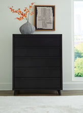 Load image into Gallery viewer, Danziar - Black - Five Drawer Wide Chest