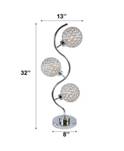 Load image into Gallery viewer, Crystal Globe - Table Lamp - Chrome