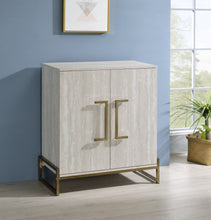 Load image into Gallery viewer, Larkin - Faux Marble Wine Cabinet - Pearl Silver