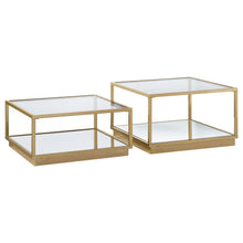 Load image into Gallery viewer, Renee - 2 Piece Square Coffee Table Set - Rose Brass