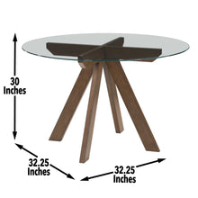 Load image into Gallery viewer, Wade - Table Round Glass Top - Dark Brown