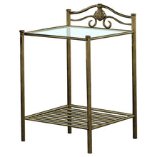 Load image into Gallery viewer, Sydney - Metal 2-Shelf Nightstand - Antique Brushed Gold